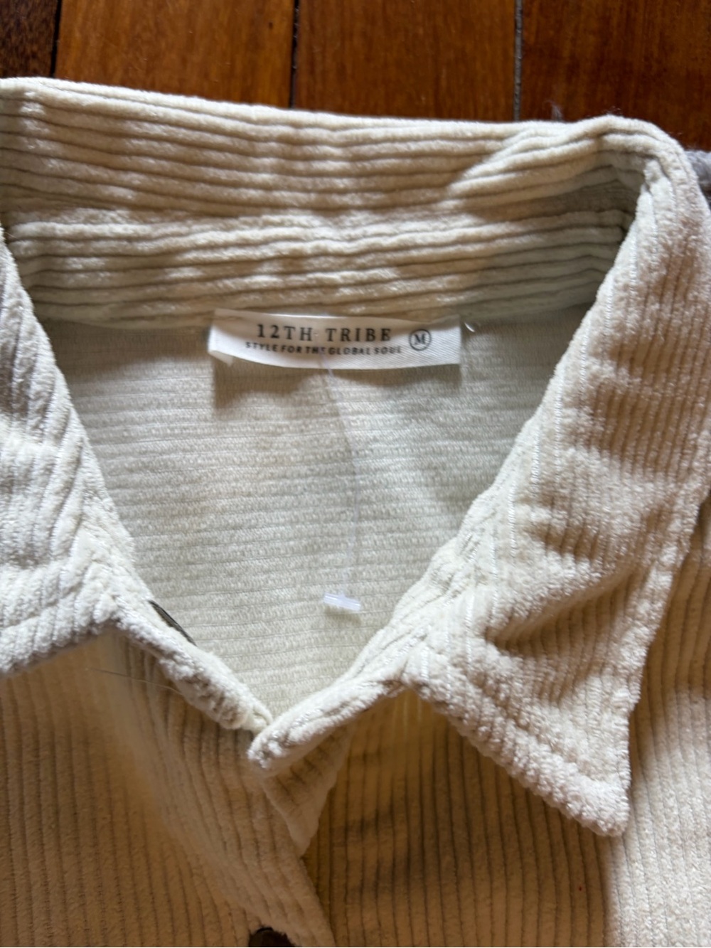 12th TRIBE Bowie Beige Corduroy Jumpsuit - Picture 6 of 7